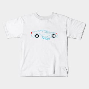 Cars Passion Outlined Kids T-Shirt